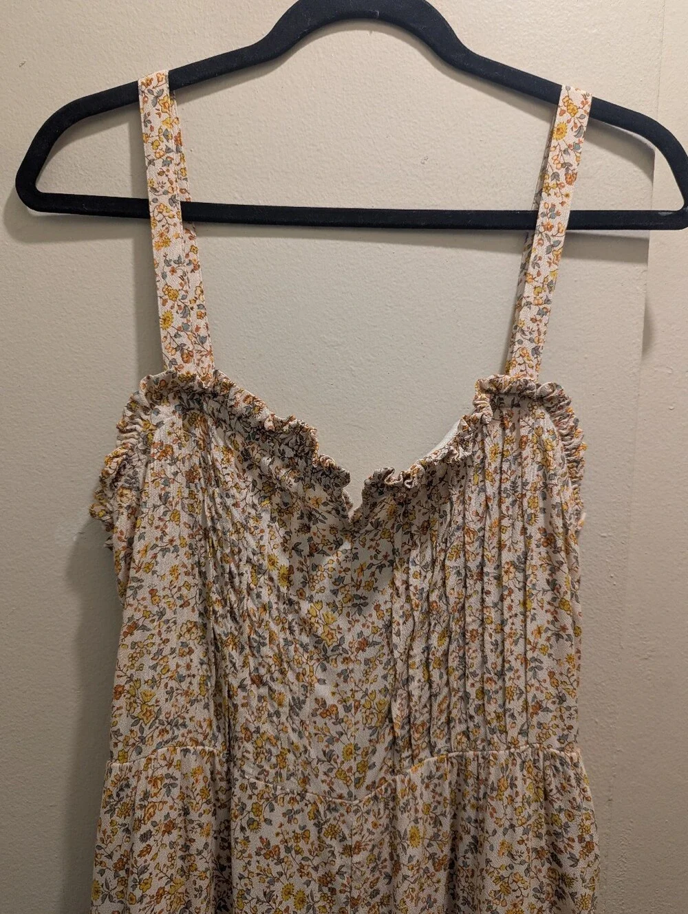 Madewell Pintuck Cami Jumpsuit in Blossoming Vines Floral Wide Leg - 8 - Picture 5 of 16